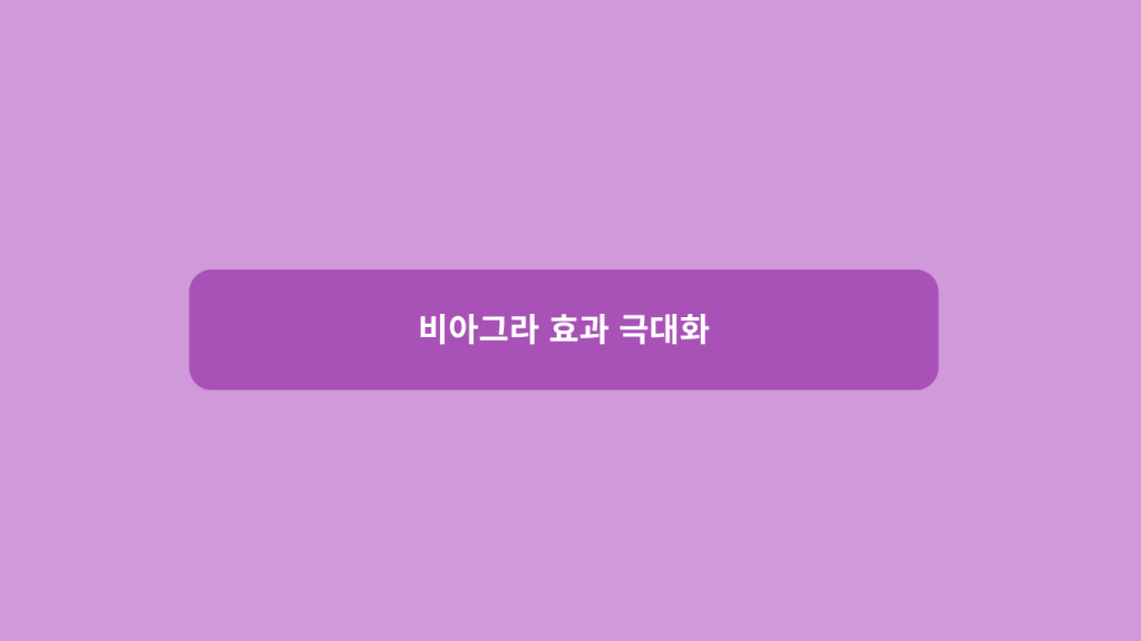 비아그라 효과 극대화