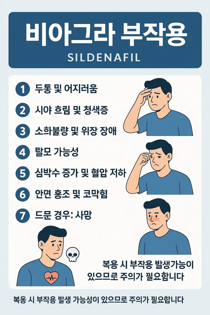 비아그라 부작용 주요 증상 7가지